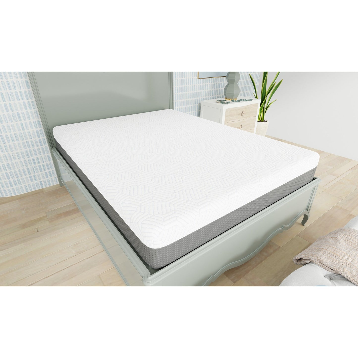 Materasso Queen da 10 pollici, medio-rigido, con fodera rinfrescante