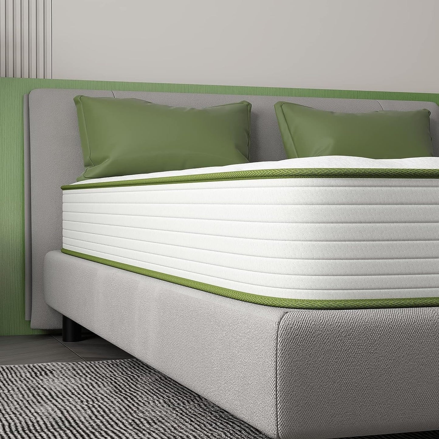 Materasso ibrido in memory foam da 10 pollici in una scatola