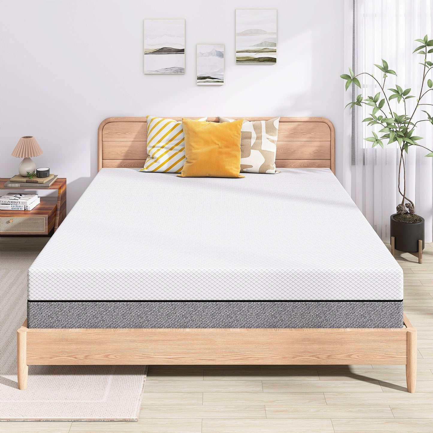 10 materassi in memory foam di medie dimensioni in una scatola