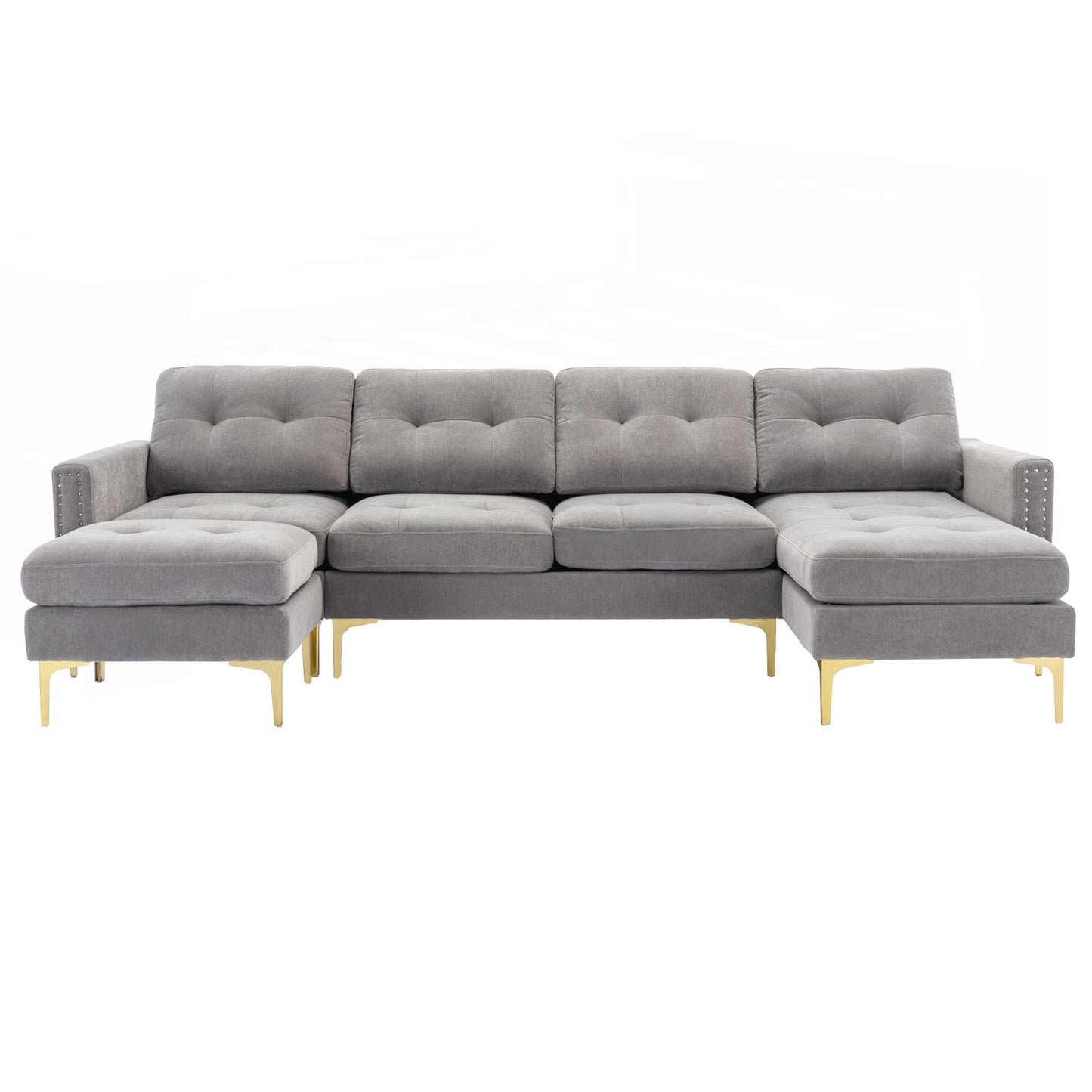 Divano componibile convertibile a L da 110 pollici