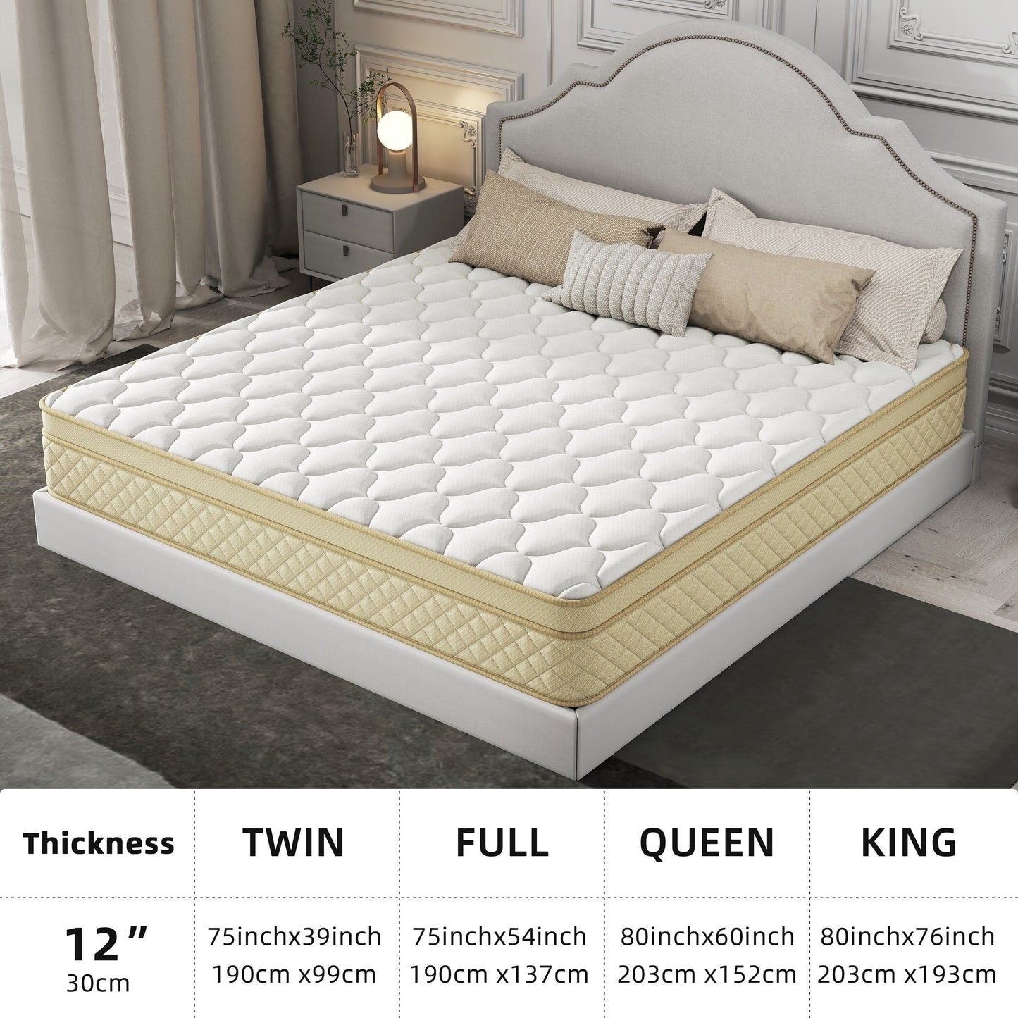 Materasso ibrido in memory foam di media grandezza da 12 euro in scatola