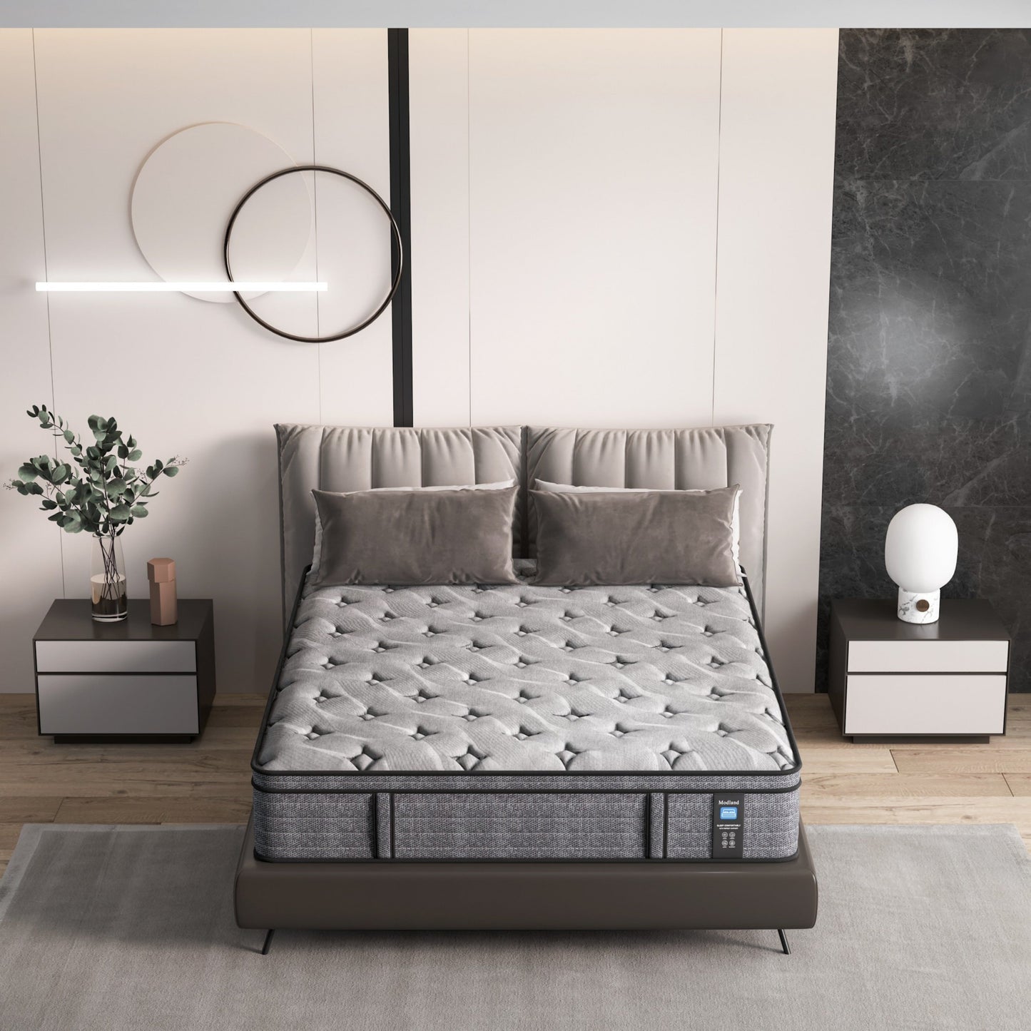 Materasso ibrido in memory foam Modland da 14'' Queen in una scatola - Sollievo dalla pressione e isolamento del movimento, CertiPUR-US per il sollievo dal mal di schiena