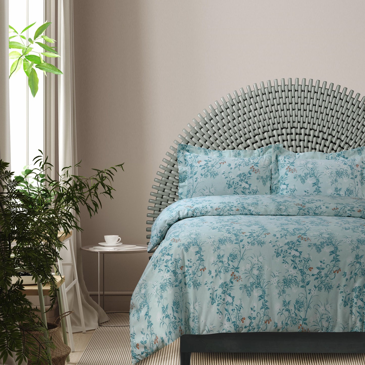 Set copripiumino oversize stampato in morbida flanella di cotone da 170 g/m²