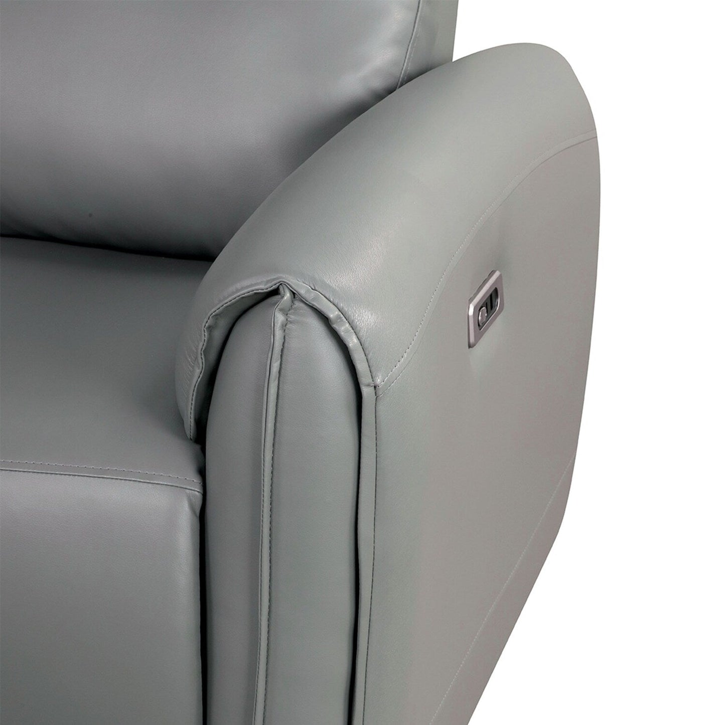 Set di divani elettrici imbottiti da 2 pezzi con porte di ricarica USB