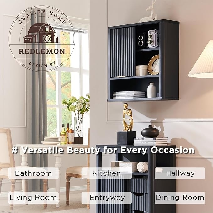 Mobiletto da parete moderno per bagno, armadietto per medicinali, organizer da parete