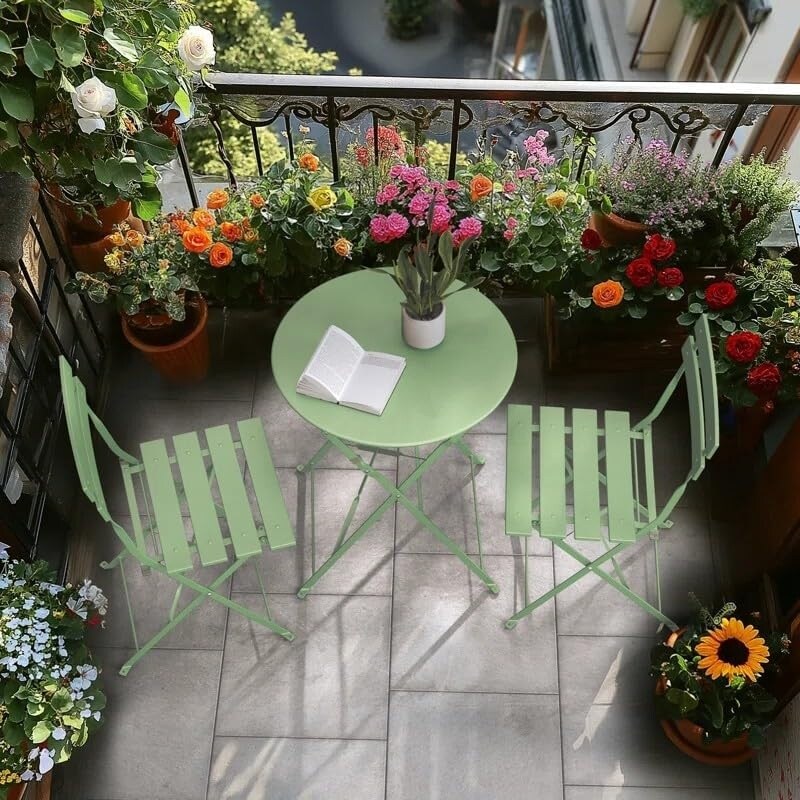 Set da bistrot da patio da 3 pezzi,