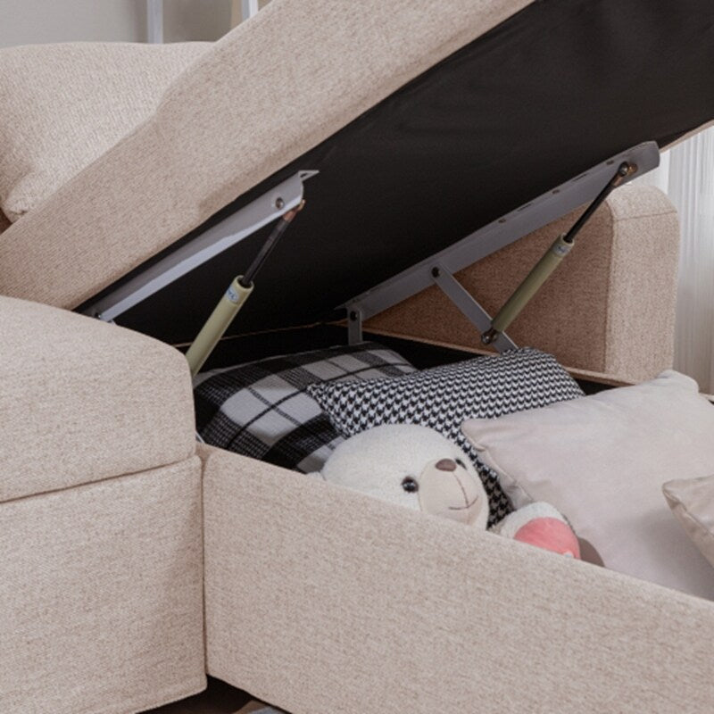 Divano letto estraibile 3 in 1 con porte USB e portabicchieri