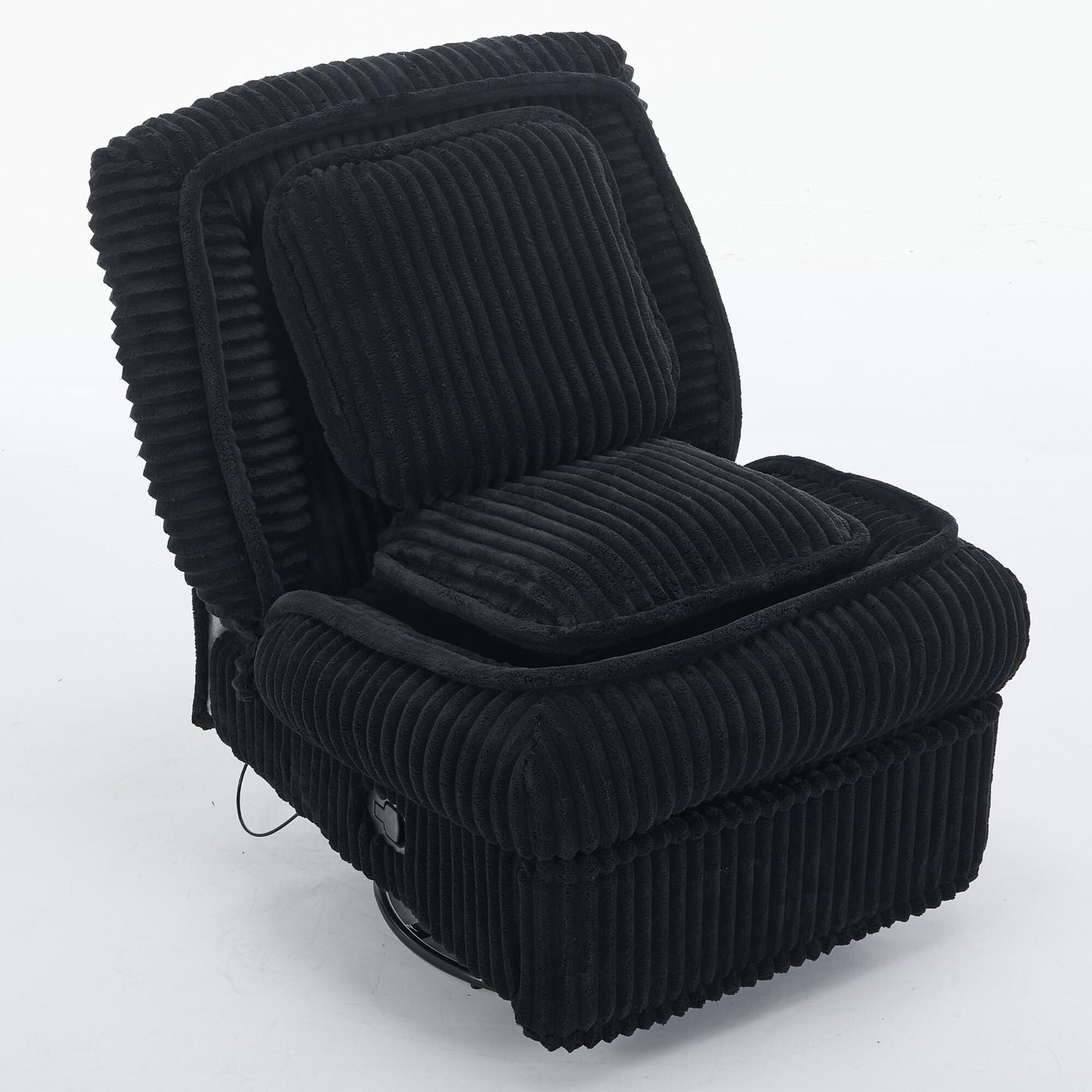 Divano singolo girevole a 360°, divano reclinabile, poltrona a dondolo senza braccioli con meccanismo manuale, soggiorno e ufficio