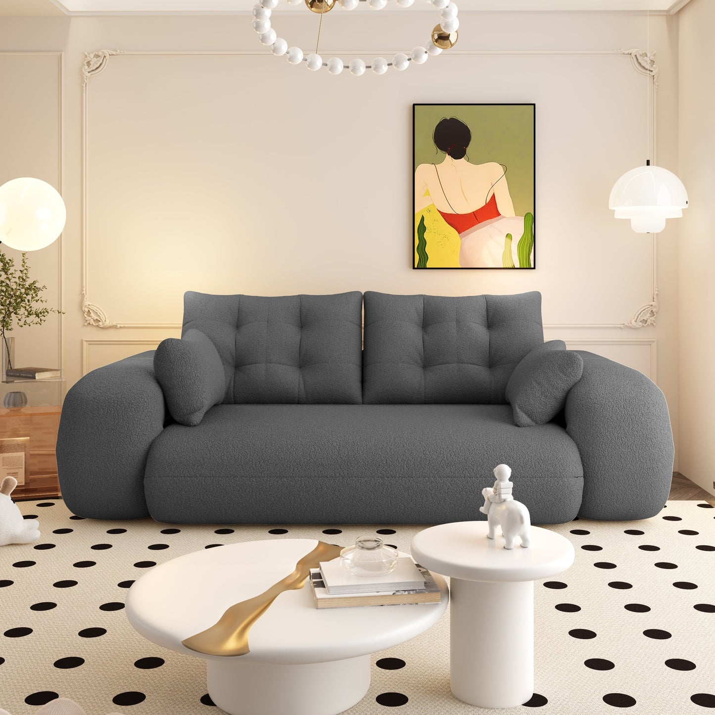 78.7 Letto per cani umano, divano letto pieghevole 3 in 1