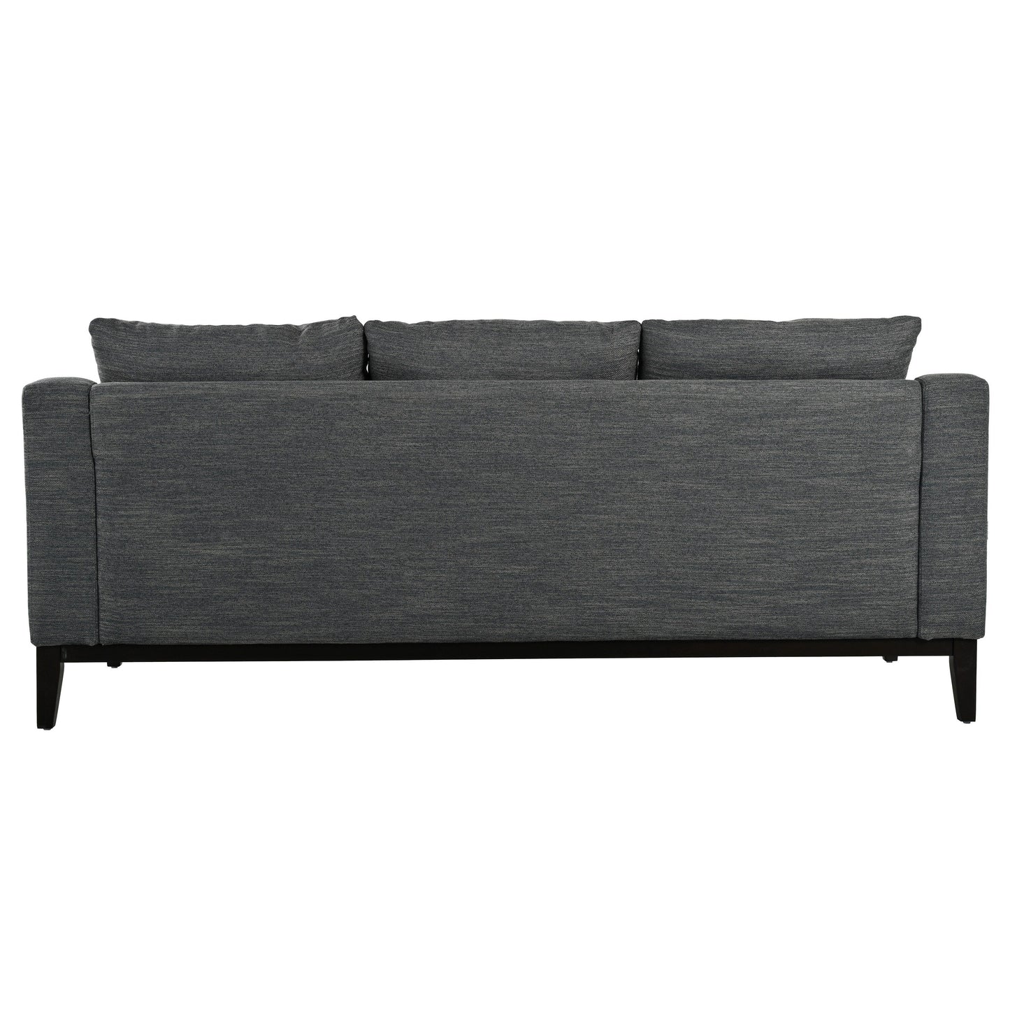 Divano a 3 posti in poliestere 80,5, finiture in legno massello - Comfort premium per soggiorno o studio