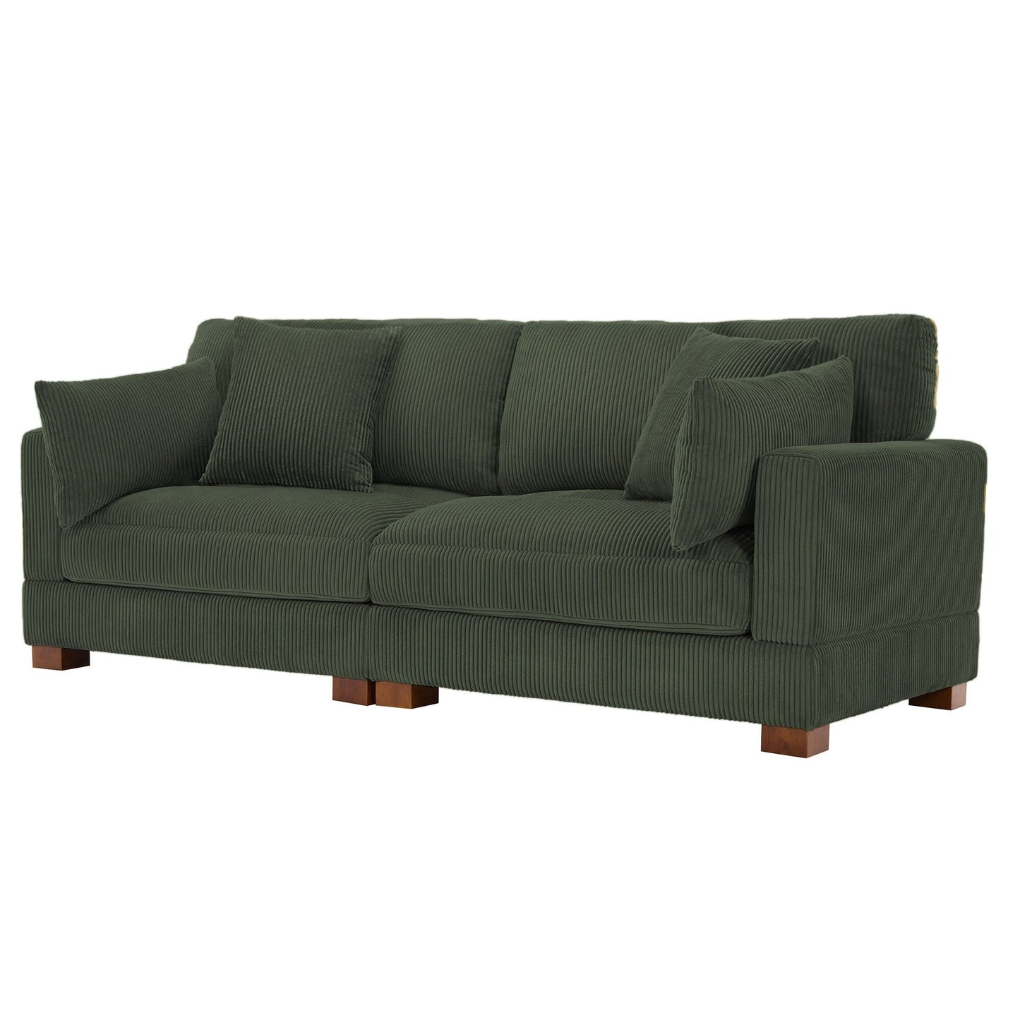 Divano modulare moderno in velluto a coste da 84,5 pollici di larghezza