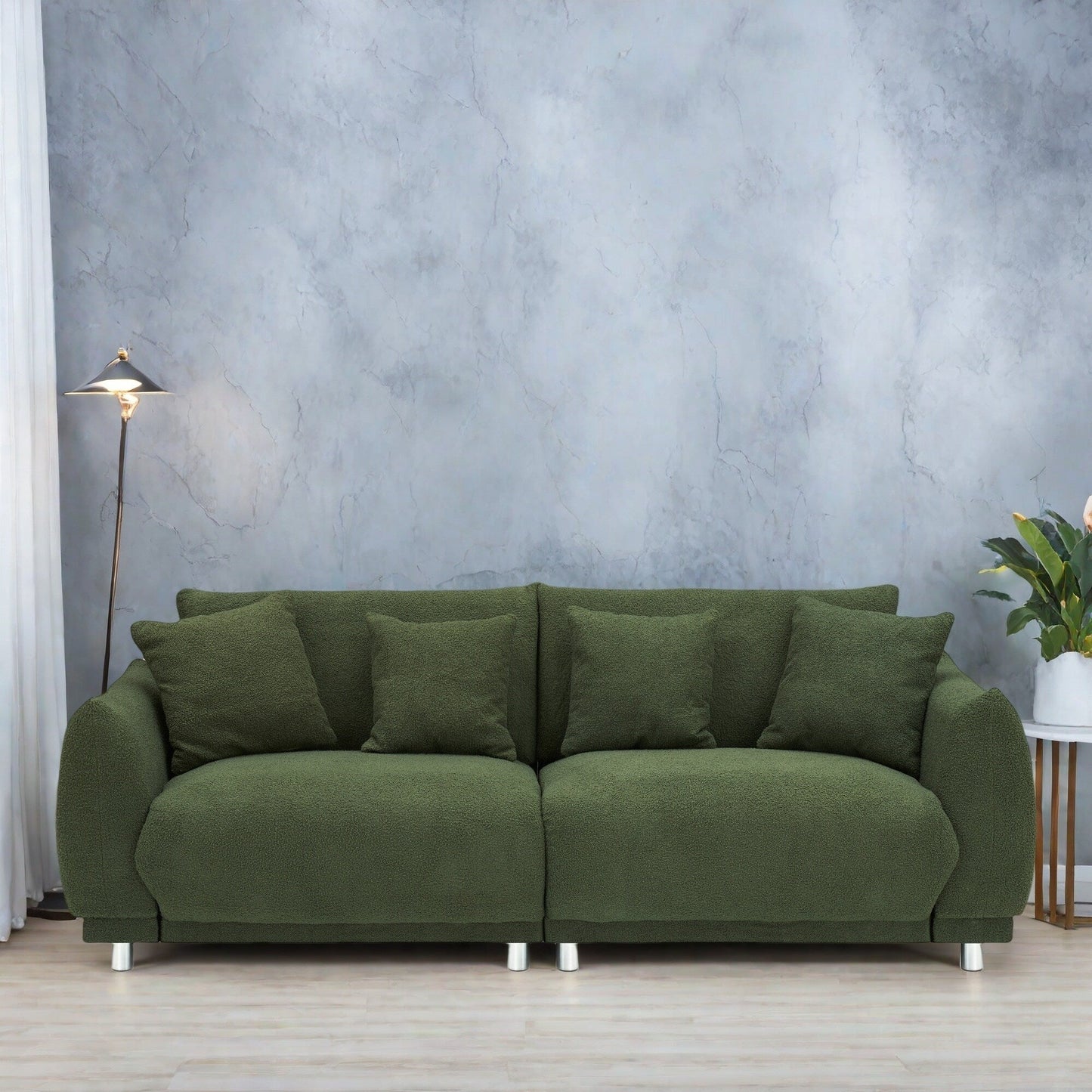 Divano a 3 posti in tessuto 86.6 con fodere antimacchia sfoderabili e schiuma a media densità