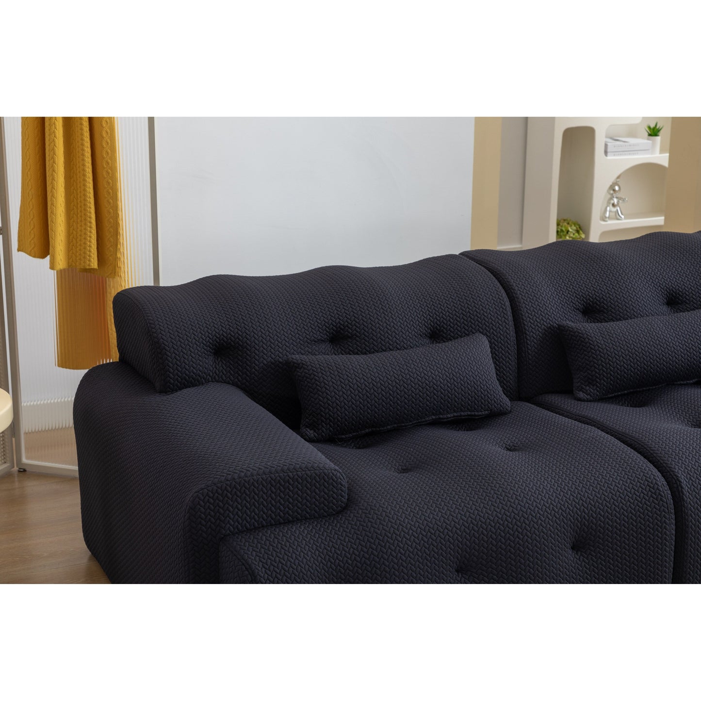 Divano a 2 posti con molle in schiuma da 90 pollici e design senza montaggio