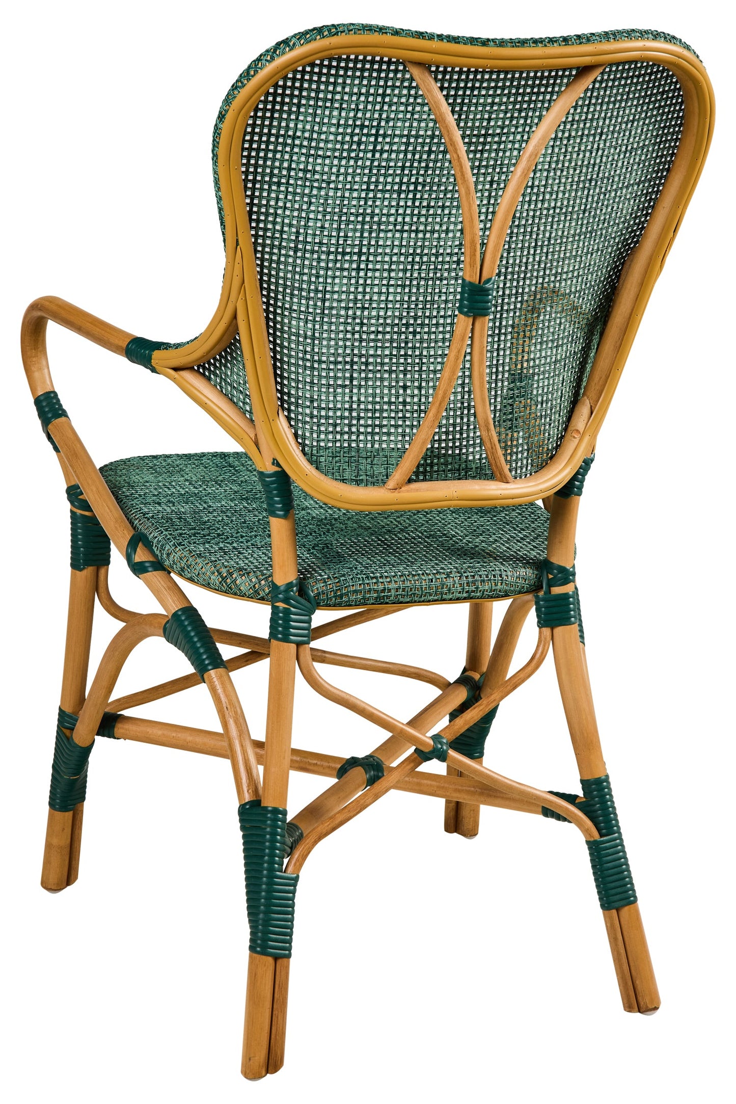 Caffe Marly - Sedia Con Braccioli Tessuto Verde Melange