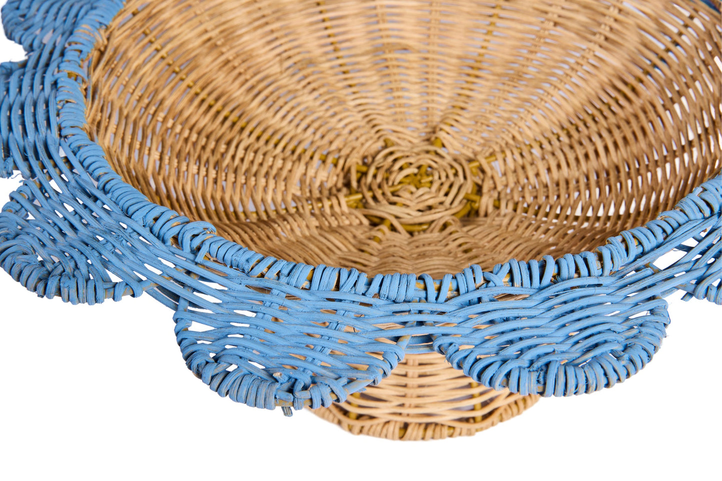 Alhoa - Alzatina Grande Rattan Smerlo Azzurro