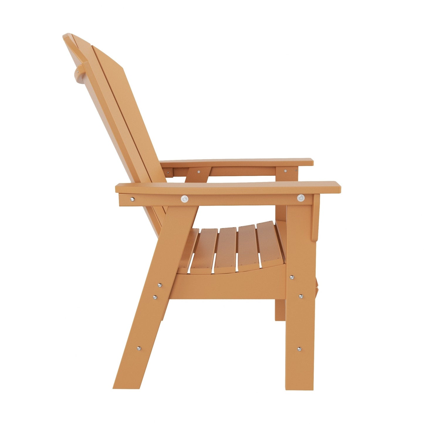 Set di sedie da pranzo quadrate Adirondack Laguna HDPE Polytrends per esterni e patio, adatte a tutte le stagioni (set da 5 pezzi)