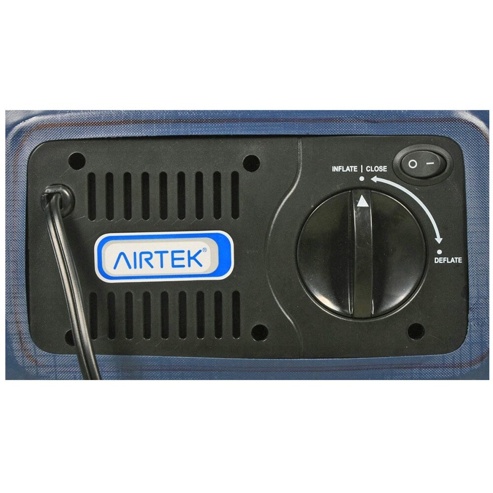 Materasso ad aria Airtek Queen-size con parte superiore floccata, topper in memory foam da 1 pollice e lenzuolo con gonna