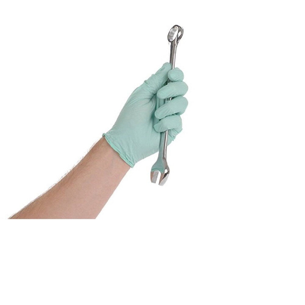 Guanti in nitrile Aloe Power con infuso di aloe, taglia grande - Verde