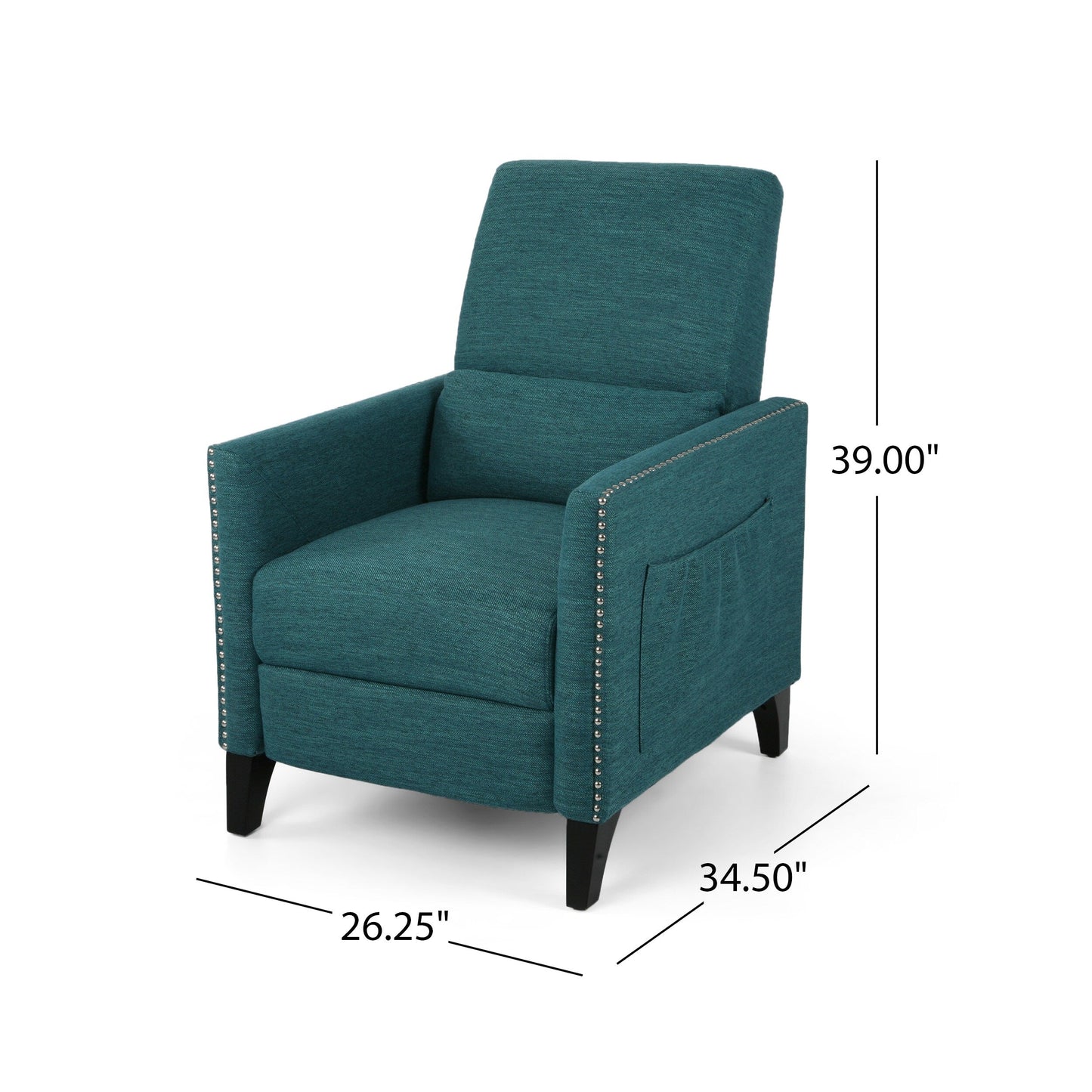 Poltrona reclinabile contemporanea in tessuto Alscot Push Back di Christopher Knight Home