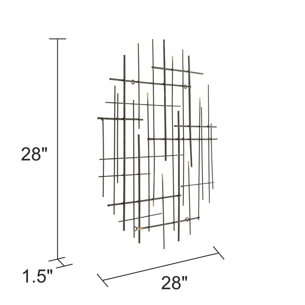 Decorazione da parete moderna in metallo Idakra di Carson Carrington - 28H x 28W x 1,5D