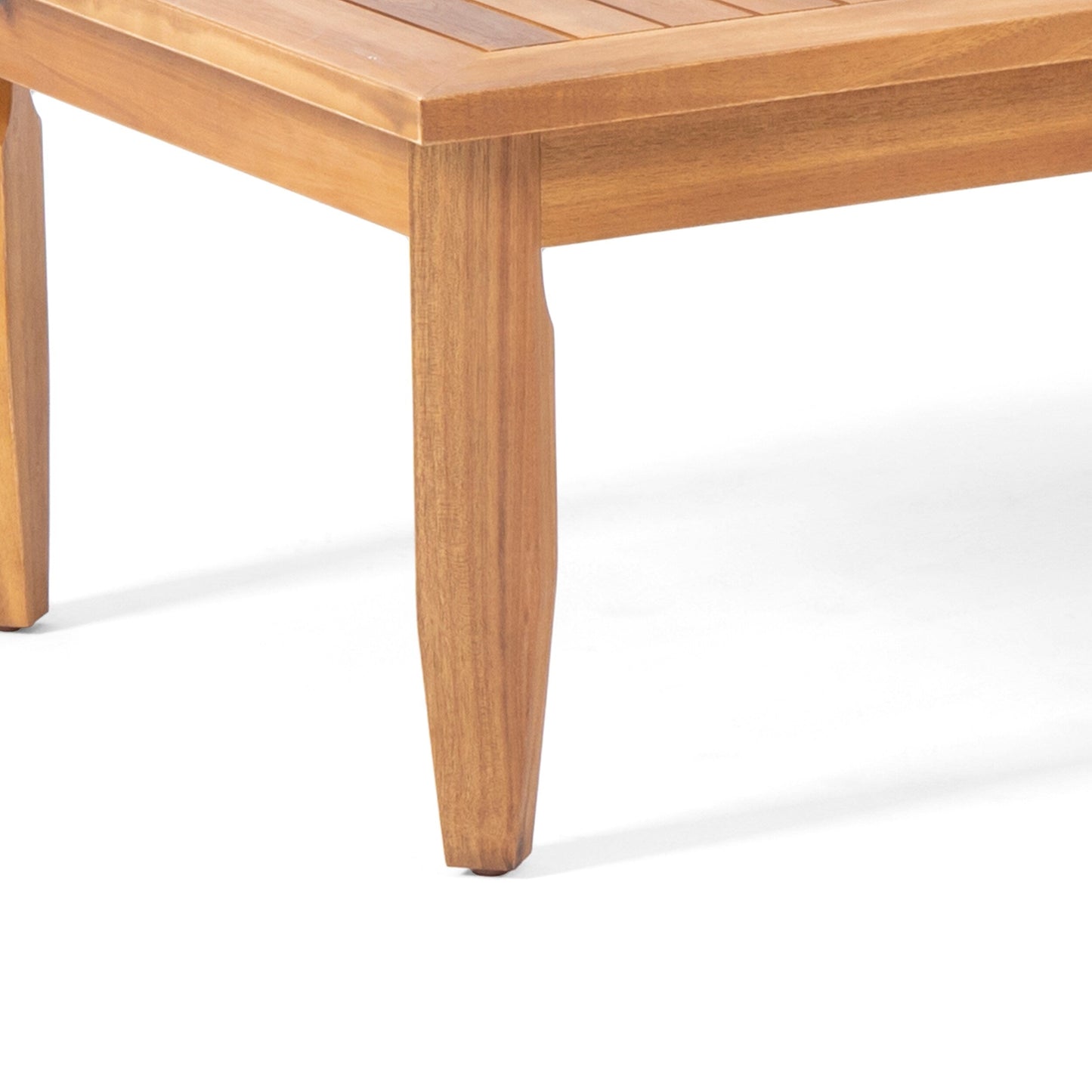 Set da salotto Aston Outdoor Mid-Century Modern in acacia con 4 posti e cuscini di Christopher Knight Home