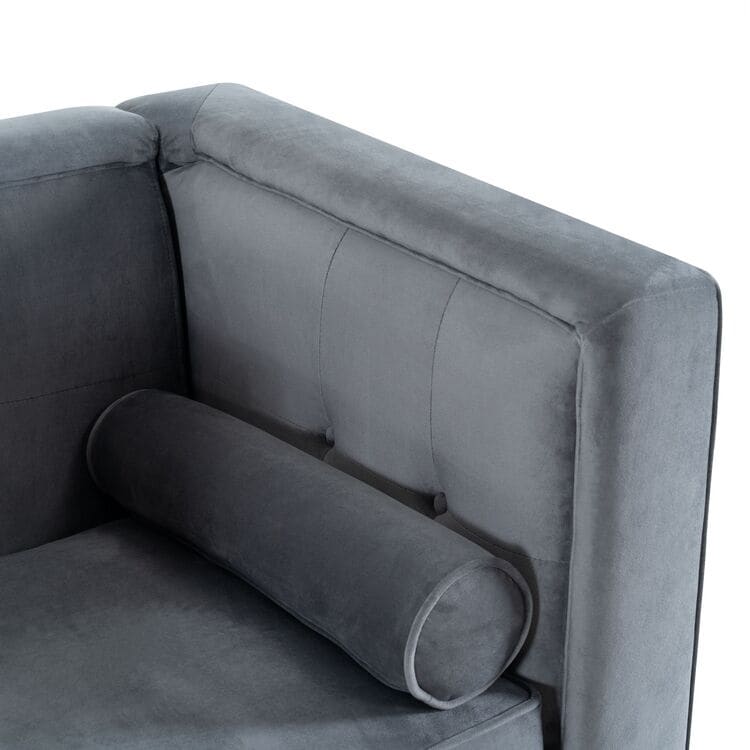 Divano per soggiorno Divano Mid Century con cuscino trapuntato Gambe in legno massello per soggiorno Camera da letto Comodo