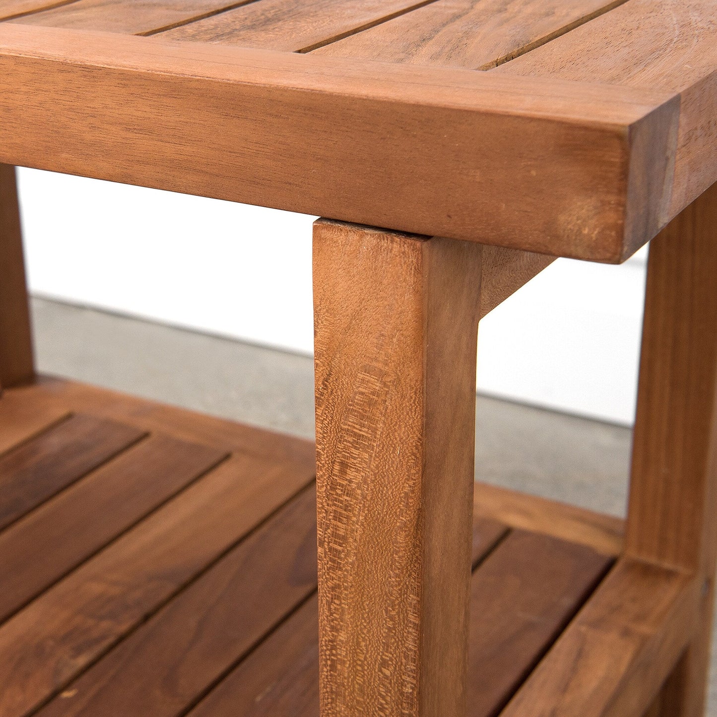 Tavolo/panca da doccia in teak indonesiano Aurora Home