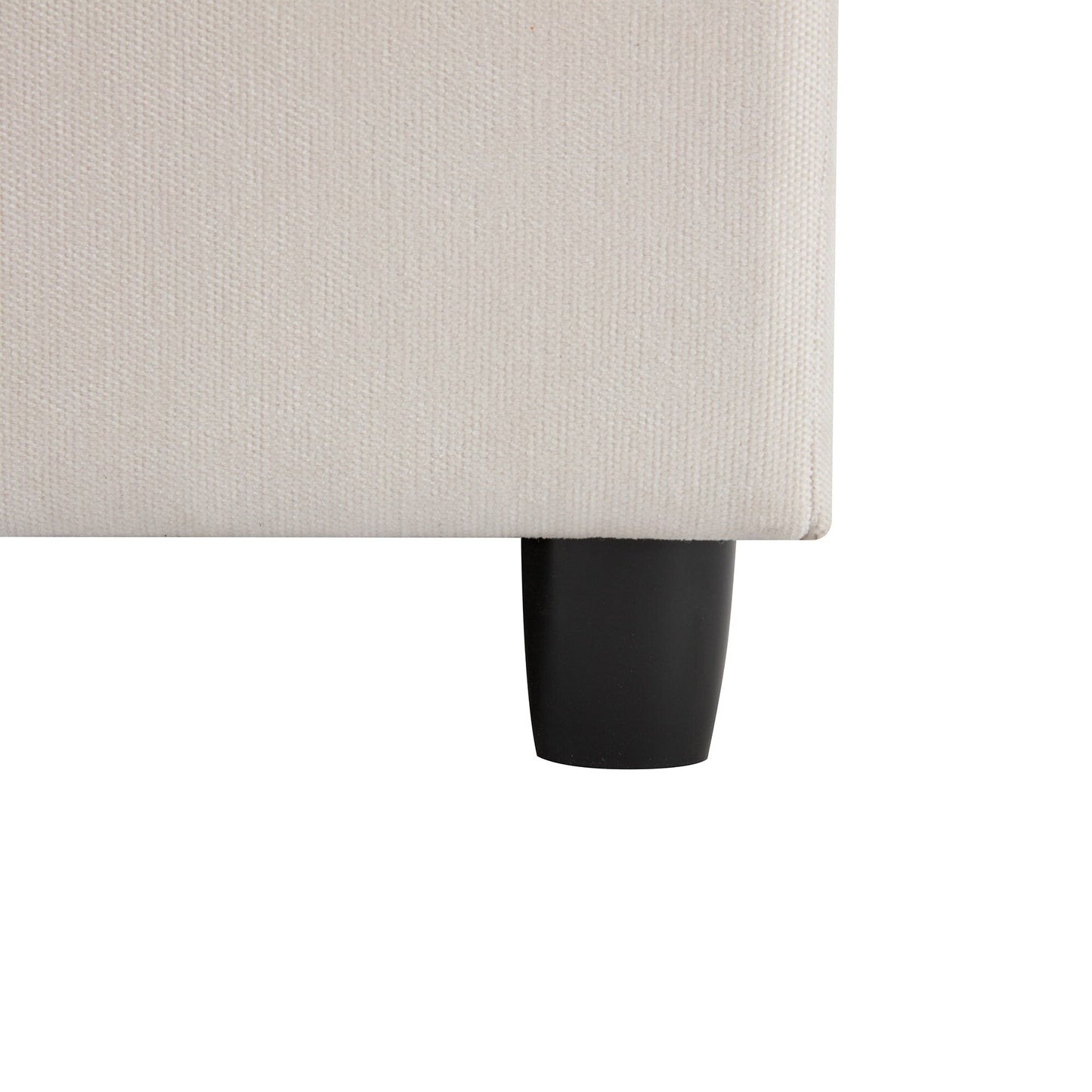 Divano beige 119,5 in poliestere a 3 posti con 2 contenitori e gambe in legno di gomma per soggiorno