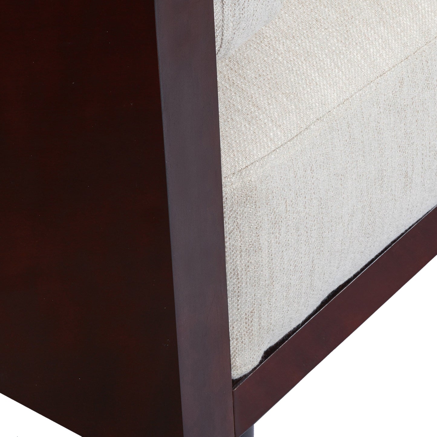 Divano moderno beige 77,25 a 3 posti con gambe in legno e struttura in legno a vista per soggiorno