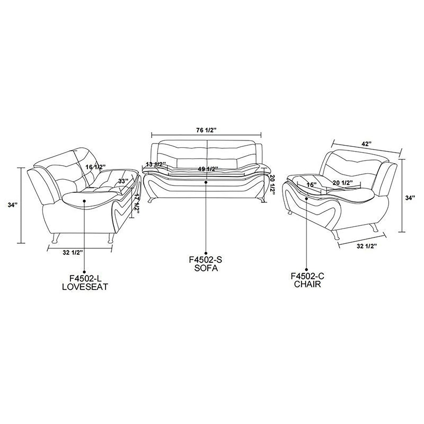 Divano da soggiorno in similpelle nera a 1 posto