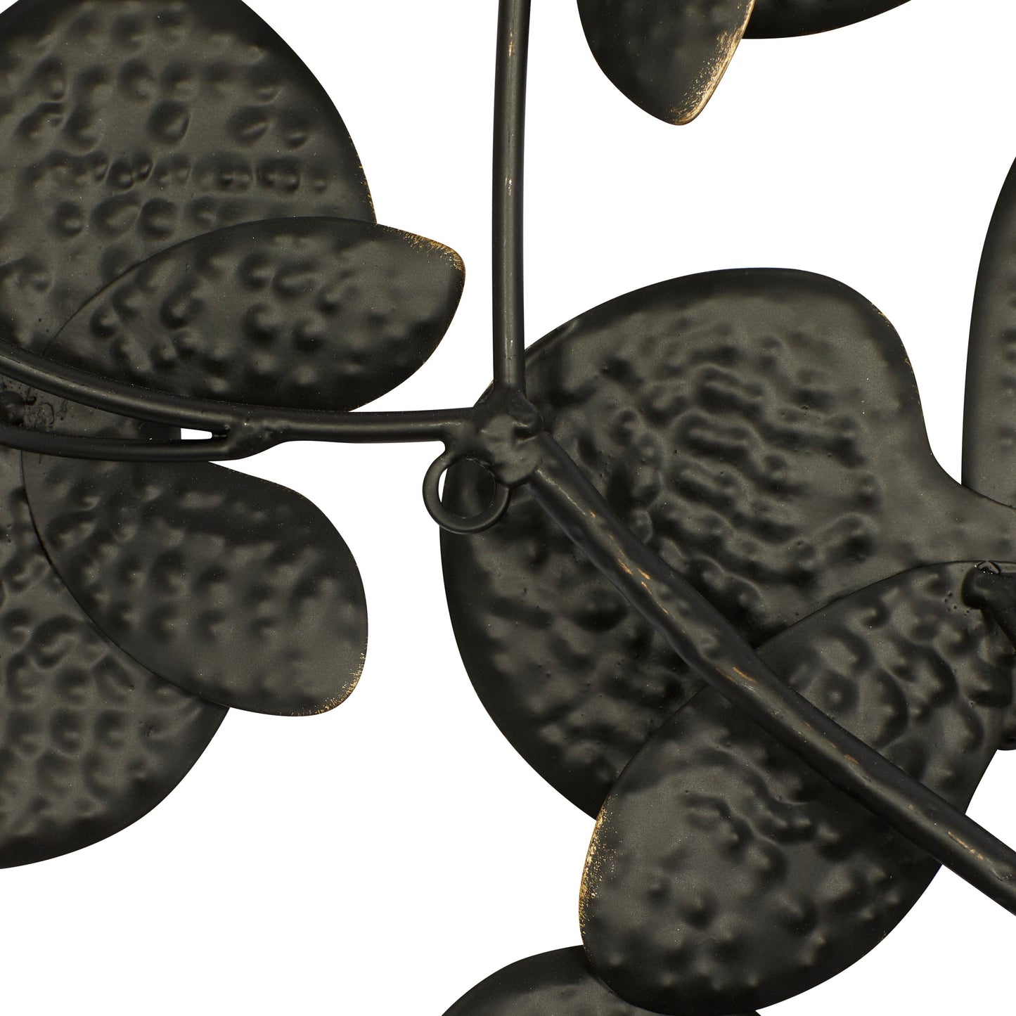 Decorazione murale contemporanea in ferro nero 46 x 31 x 3