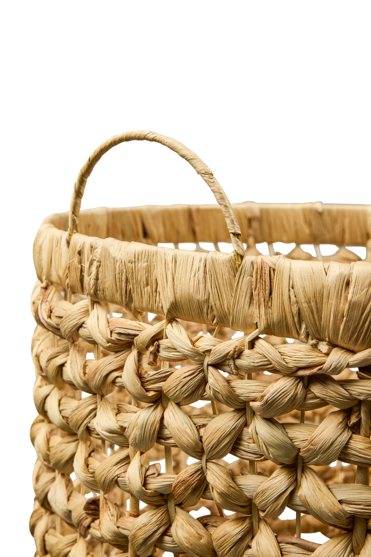 Fatto In Casa - Ceste Tonde Set 1/3 Grandi Con Manici Trama Treccia