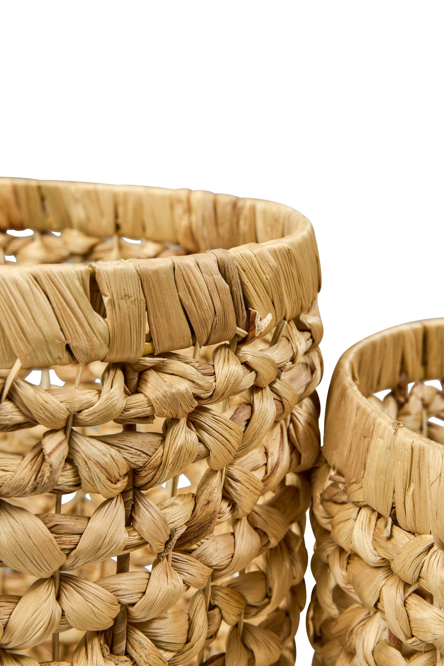 Fatto in Casa - Ceste Tonde Set 1/2 Piccole Trama Treccia