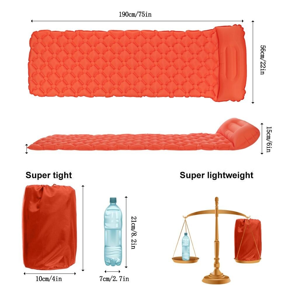 Materassino da campeggio ultraleggero per campeggio e zaino in spalla leggero e impermeabile