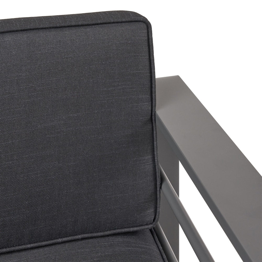 Set di divani da esterno in alluminio a 5 posti Cape Coral con 2 tavolini laterali di Christopher Knight Home