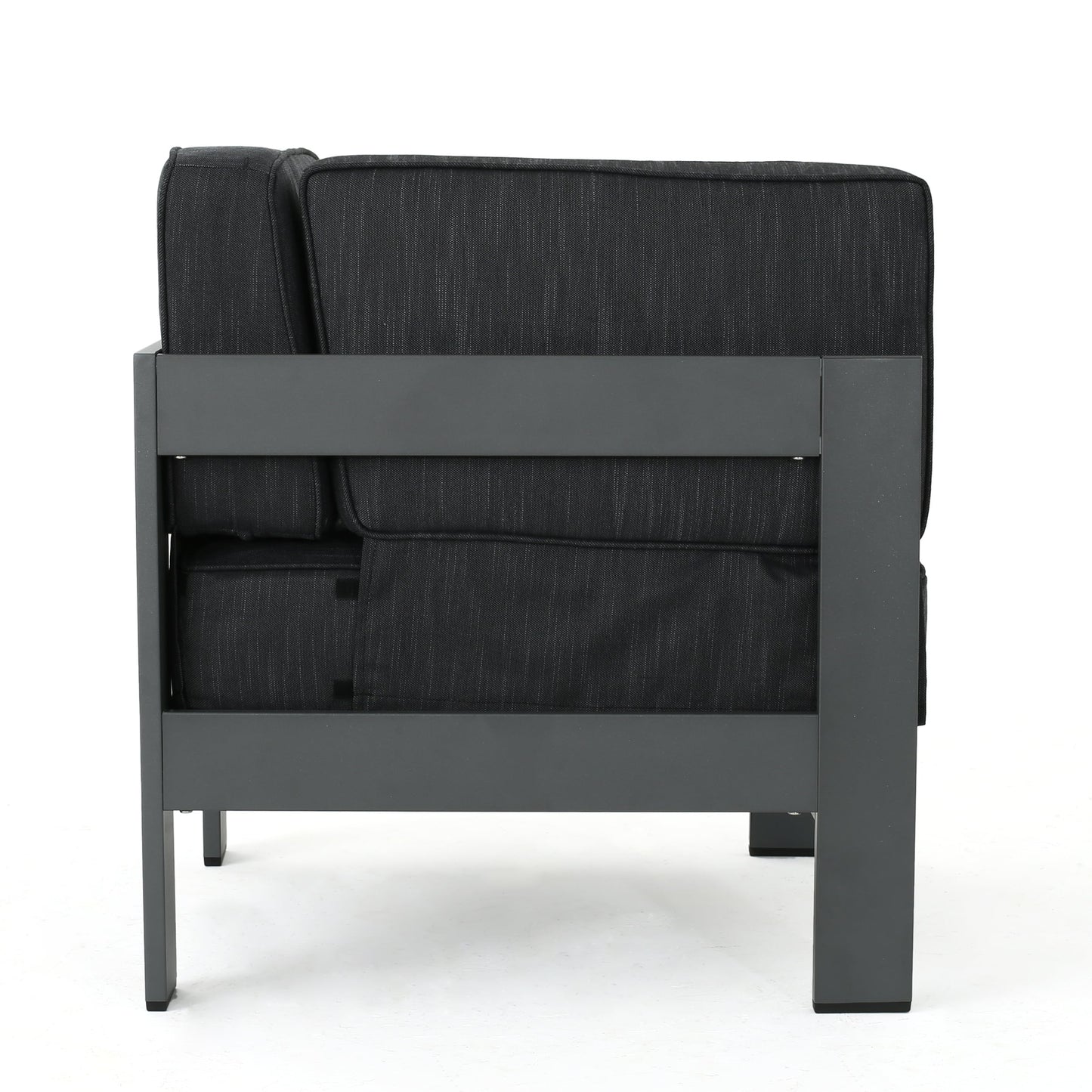 Set di divani componibili da esterno in alluminio Cape Coral con tavolo da fuoco di Christopher Knight Home