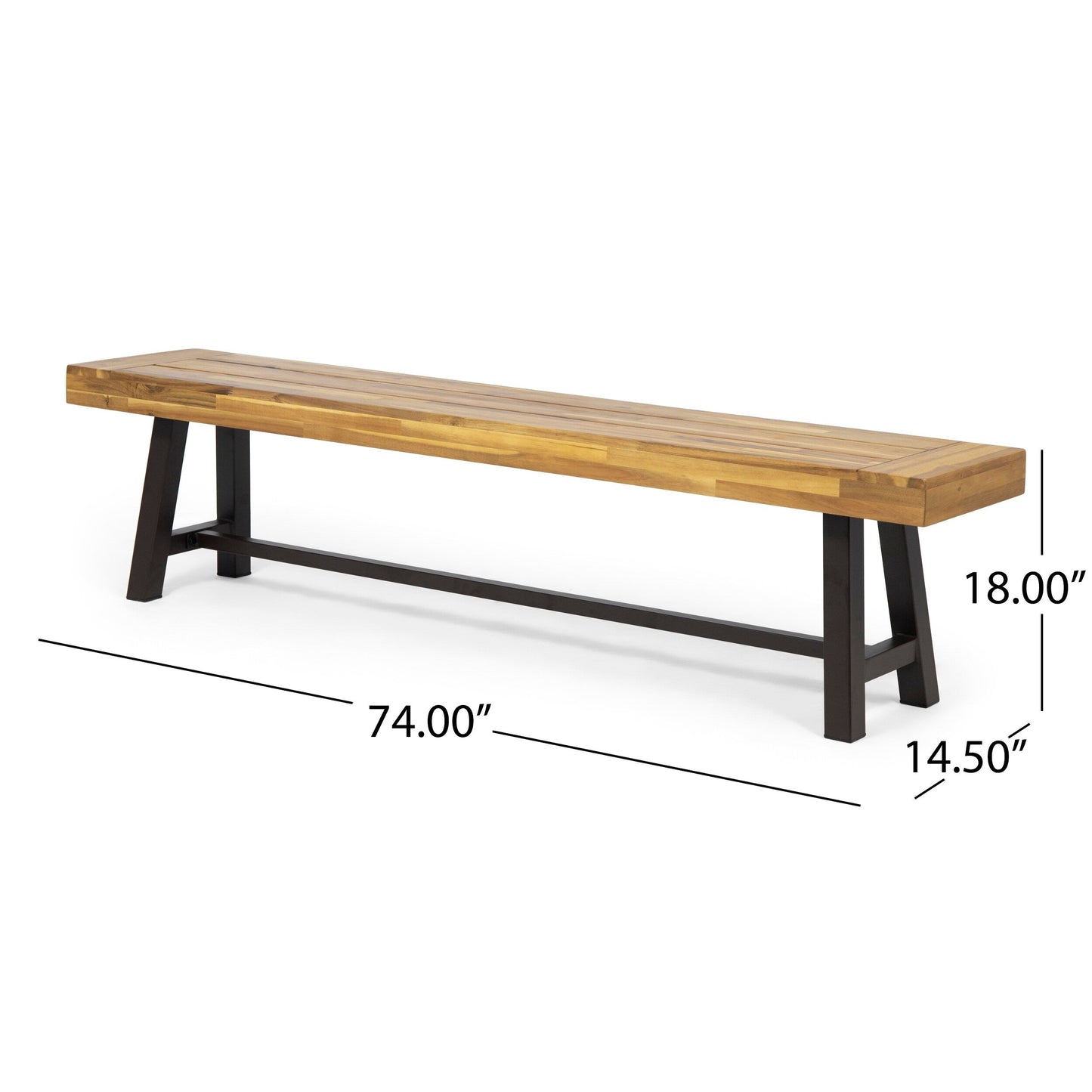 Panca da esterno in legno di acacia Carlisle di Christopher Knight Home