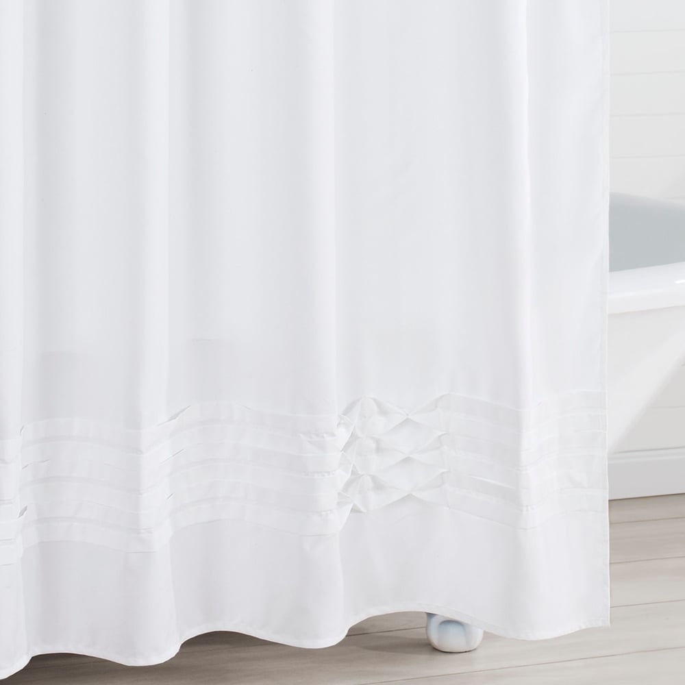 Tenda da doccia bianca con motivo a triplo diamante City Scene