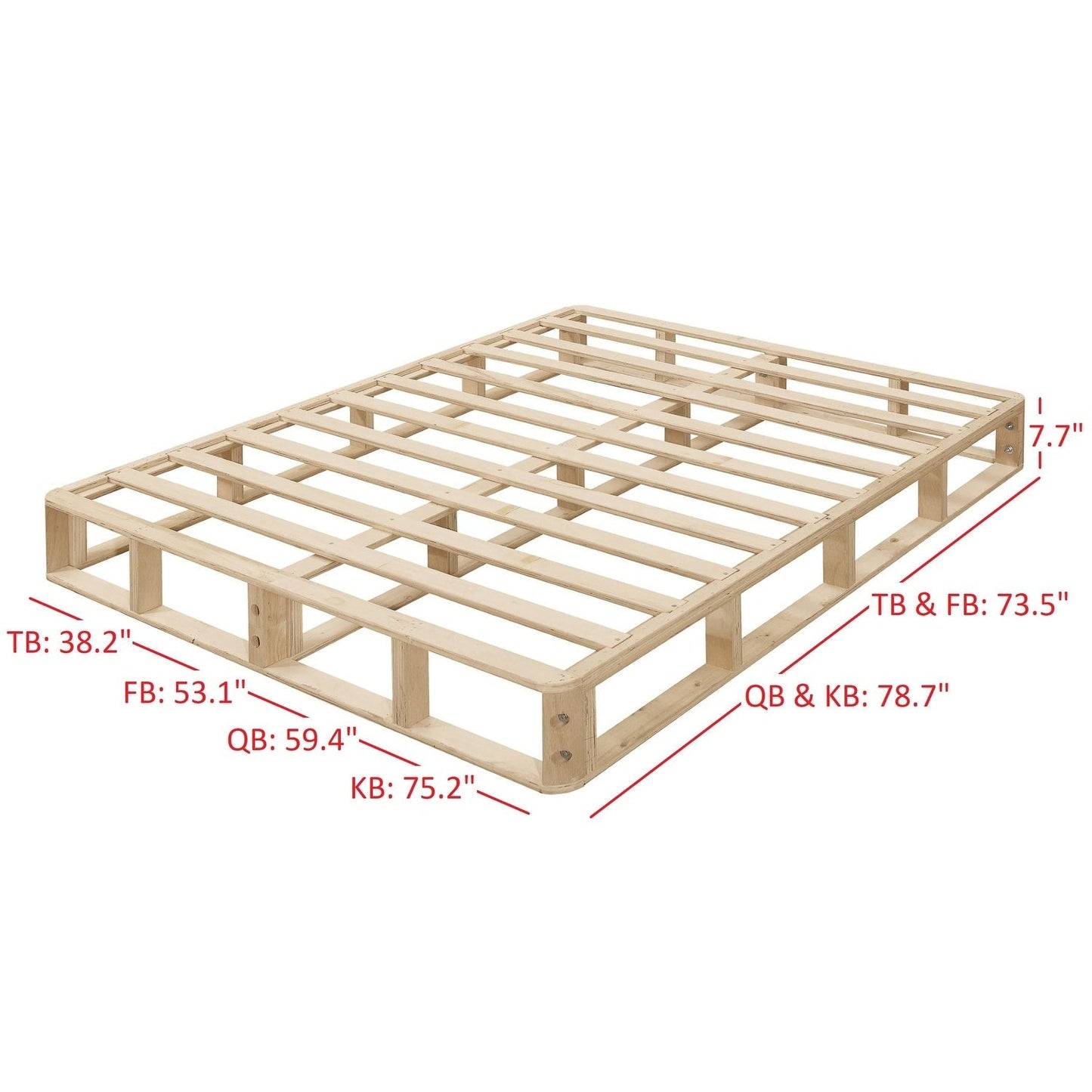 Clara 8 Box Spring in legno