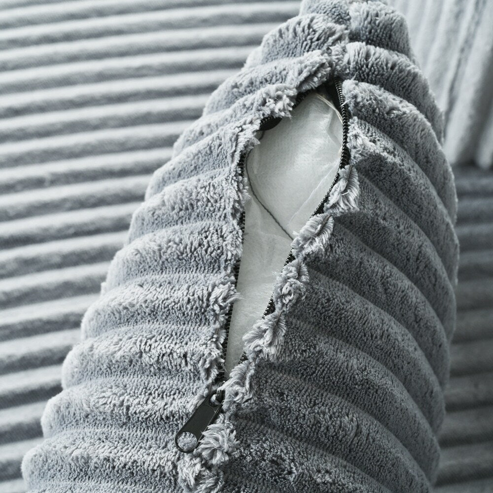 Divano letto matrimoniale in velluto a coste con 2 cuscini