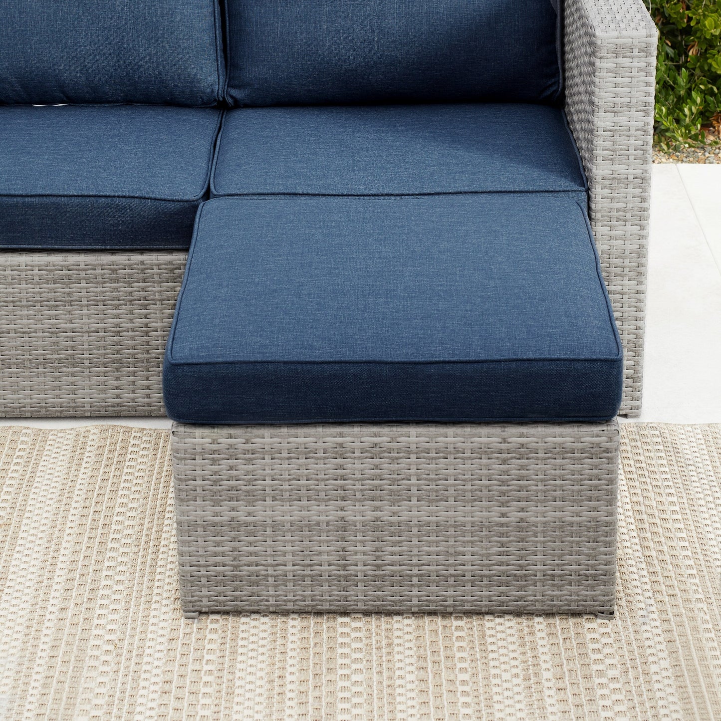 Set di divani componibili da giardino in vimini Corvus Trey da 12 pezzi