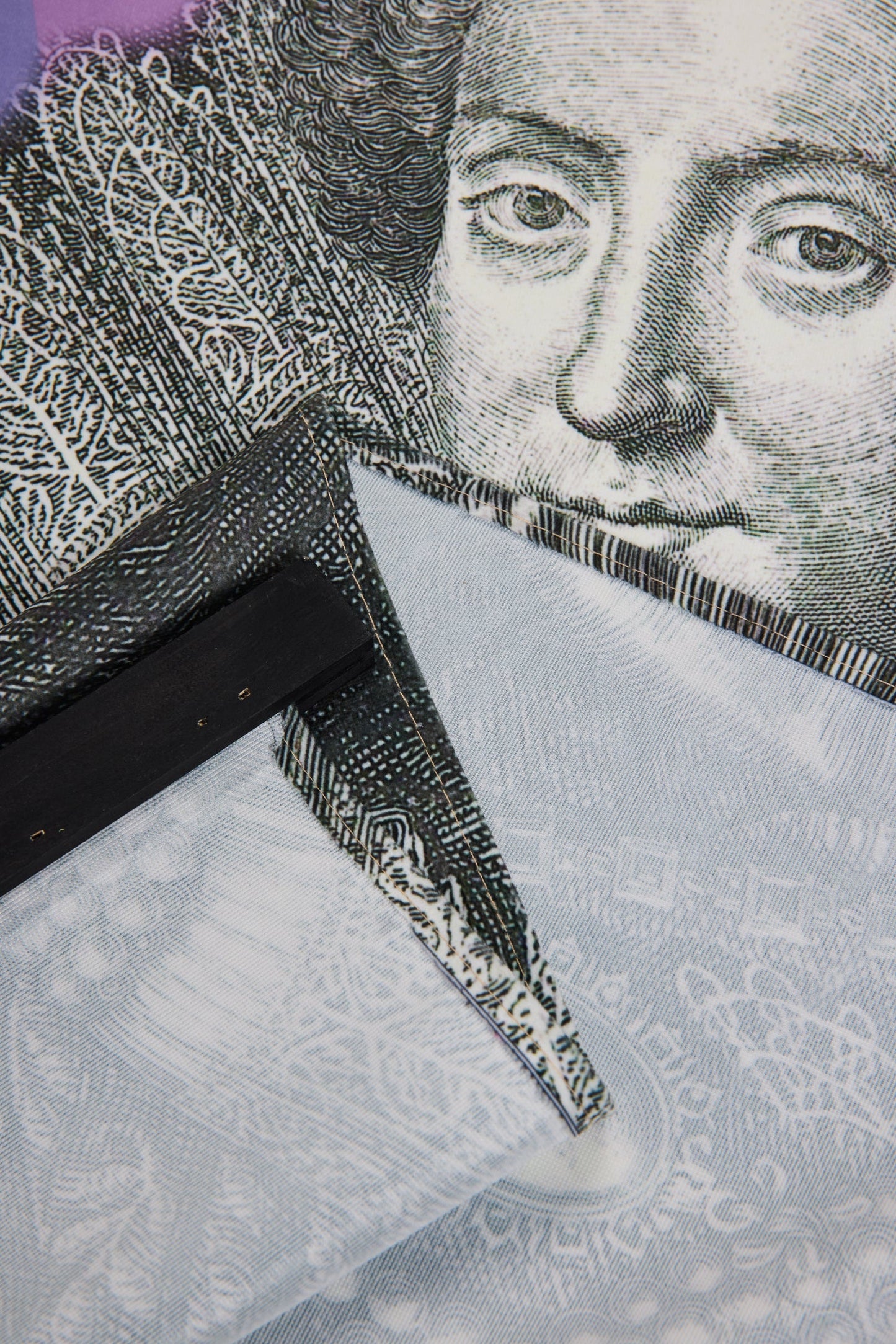 A Plustard - Tela Stampa Donna Bianco/Nero Con Multicolor 90X120