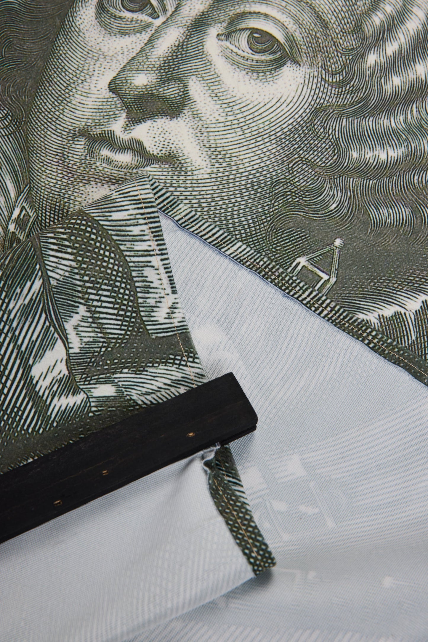 De Rien - Tela Stampa Donna Bianco/Nero E Uccello Giallo 90X120