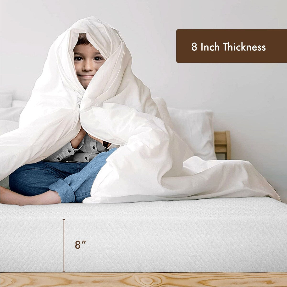 Materasso memory gel ipoallergenico CertiPUR-US DH BASIC da 10 pollici di Denhour