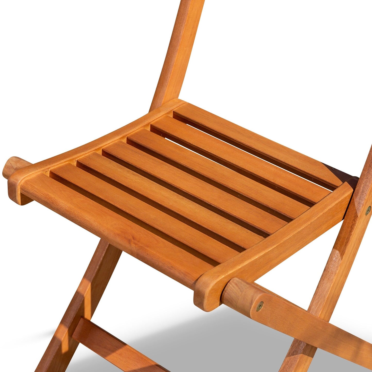 DTY Outdoor Living Twin Lakes Set da bistrot in eucalipto da 3 pezzi, rotondo, olio naturale