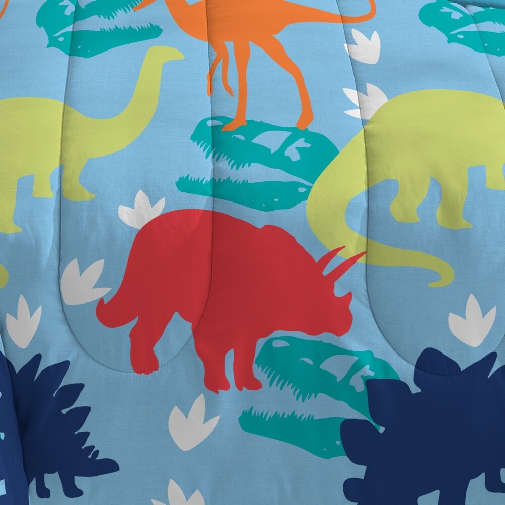 Letto singolo Dream Factory Dinosaur Prints, 5 pezzi, in un sacco con set di lenzuola