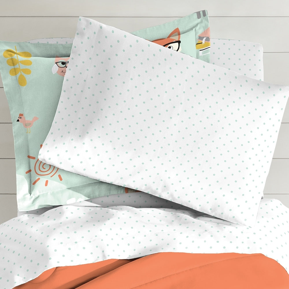 Dream Factory Woodland Friends - Letto singolo in borsa con set di lenzuola