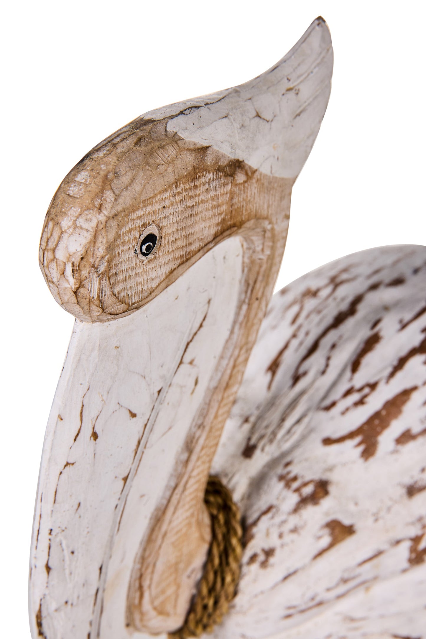 Uccelli Acquatici - Pellicano Su Piedistallo Con Base Noce Di Cocco