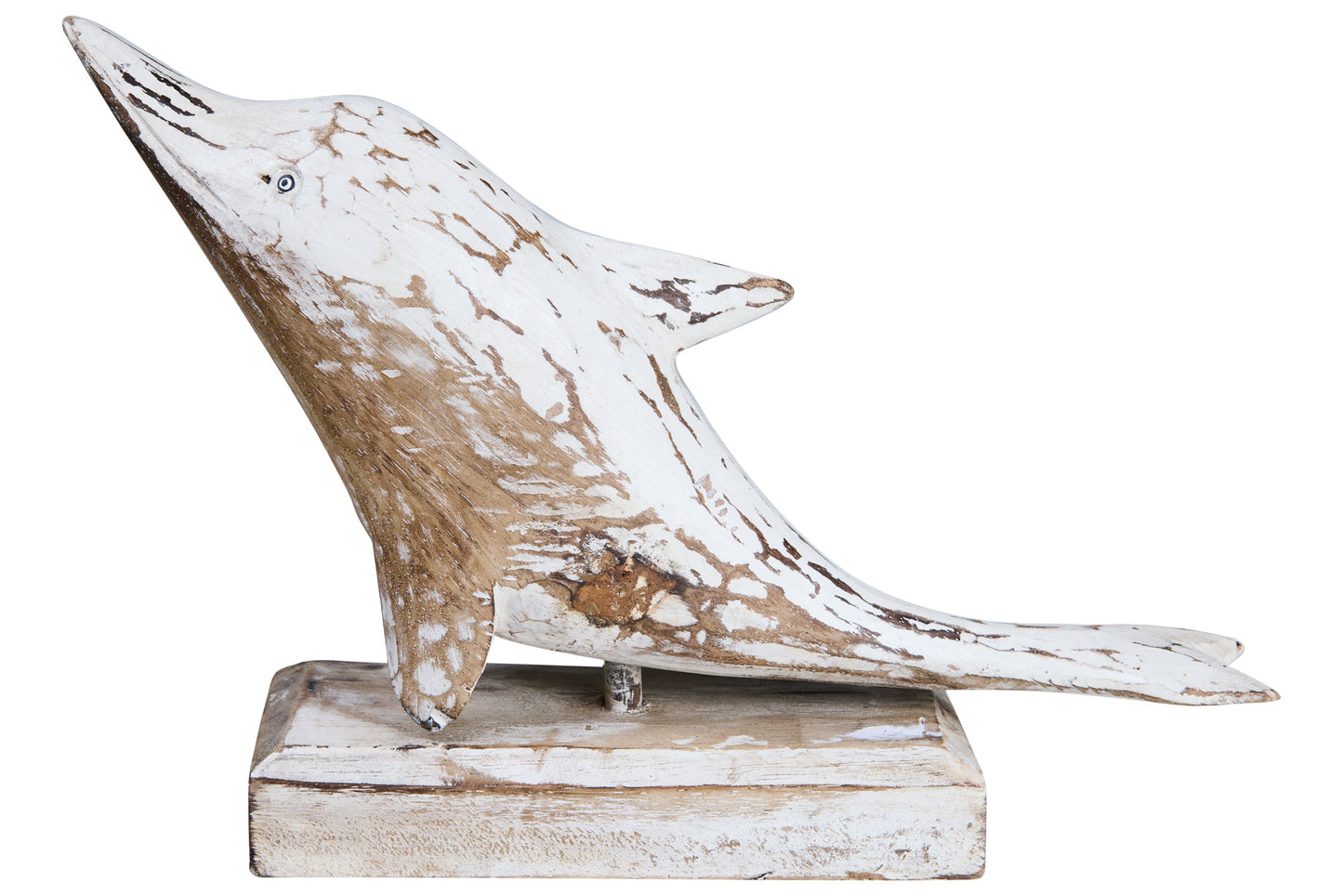 Fish - Dolfin Su Piedistallo White Wash