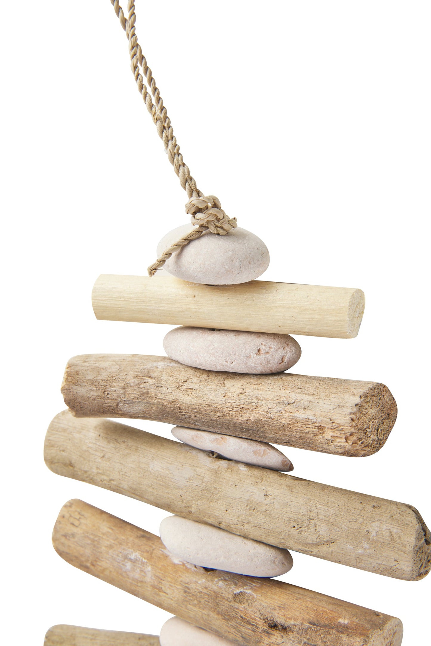 Decoro - Coda Pesce Grigia Con Legnetti Mare E Sassi